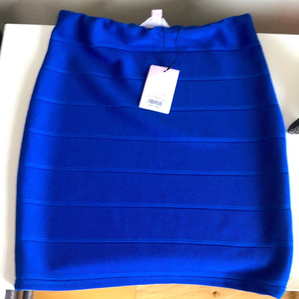 Miss selfridge blue tight short skirt